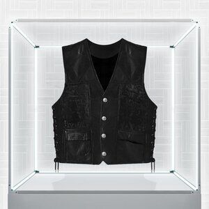 Chrome Hearts & Levis - Japanese Calf Leather Cross Patch Vest
